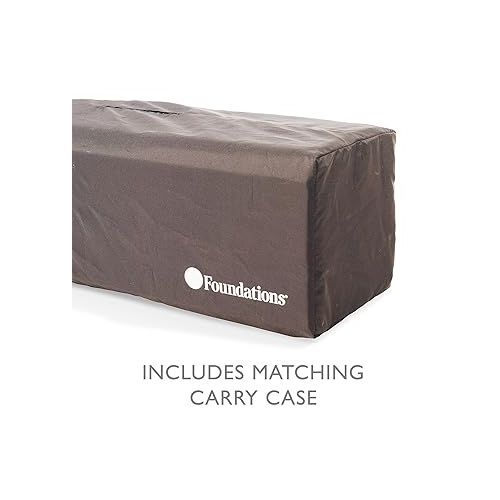  Foundations SnugFresh Elite Baby Travel Play Yard & Play Pen, Features 2-Wheel Design, Includes SnugFresh Washable Fabric Cover and 1” High Density Foam Mattress (Sahara)