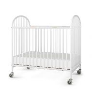 Foundations Pinnacle Steel Folding Crib, Portable Baby Crib with 4