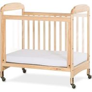 Foundations Serenity 3-Panel Clearview Compact Crib, Fixed-Side, Natural Wood