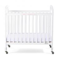 Foundations Compact Fixed-Side Crib w Adjustable Mattress Board - Clearview
