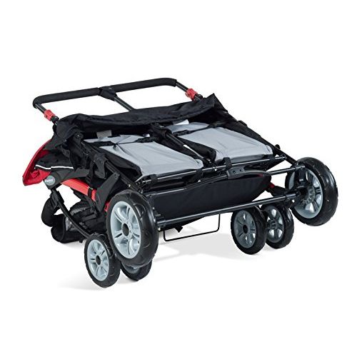  [아마존베스트]Foundations Infant Toddler Sport Splash 4 Passenger Quad Stroller - Red