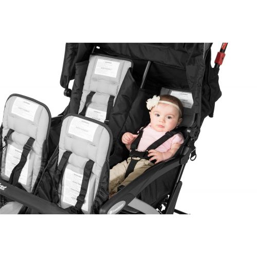  Foundations Infant Toddler Sport Splash 4 Passenger Quad Stroller - Red