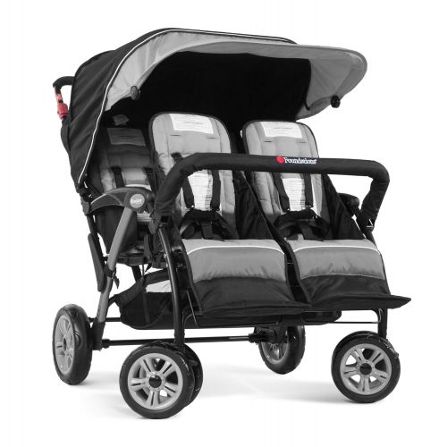 Foundations Infant Toddler Sport Splash 4 Passenger Quad Stroller - Red