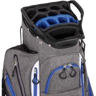 [아마존베스트]Founders Club Franklin Golf Push Cart Bag -Riding Cart Bag -Full Bag Rain Cover -Secure Push Cart Base -Light Weight -15 Way Full Length Divider-External Putter Tube-Embroidery Pan