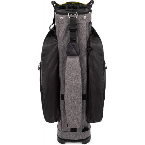  [아마존베스트]Founders Club Franklin Golf Push Cart Bag -Riding Cart Bag -Full Bag Rain Cover -Secure Push Cart Base -Light Weight -15 Way Full Length Divider-External Putter Tube-Embroidery Pan