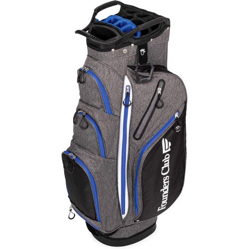  [아마존베스트]Founders Club Franklin Golf Push Cart Bag -Riding Cart Bag -Full Bag Rain Cover -Secure Push Cart Base -Light Weight -15 Way Full Length Divider-External Putter Tube-Embroidery Pan