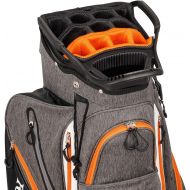 Founders Club Franklin Golf Push Cart Bag -Riding Cart Bag -Full Bag Rain Cover -Secure Push Cart Base -Light Weight -15 Way Full Length Divider-External Putter Tube-Embroidery Pan