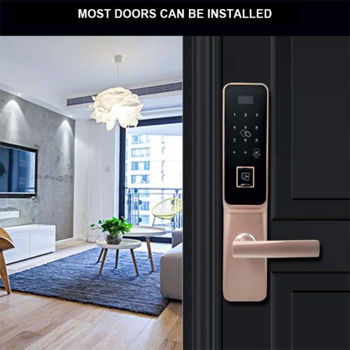  Four Electronic Lock, Smart Code keypad Lock Electronic Button Deadlock, with Key and Electronic Locking Mechanism