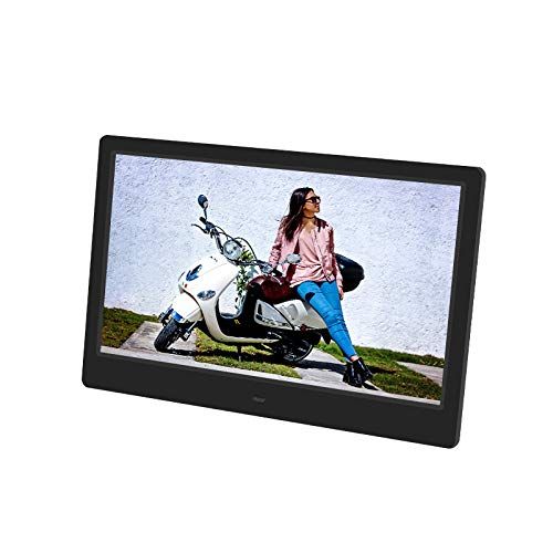  Four Digital Photo Frame 1080P HD 14.1 inch Black. IPS Display. Smart Electronic Frame with Motion Sensor. Remote Control Included