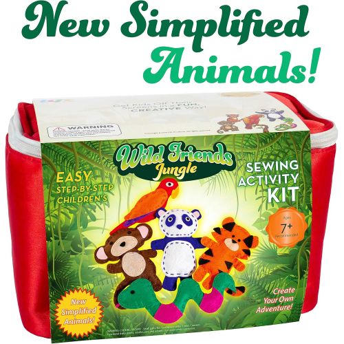  [아마존베스트]Four Seasons Crafting Kids Sewing Kit and Animal Crafts - Fun DIY Kid Craft and Sew Kits for Girls and Boys 120 Piece Set