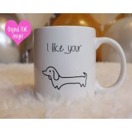 /FourLetterWordCards Valentines Day Gift for Him - Funny Coffee Mug - Wiener Dog Mug