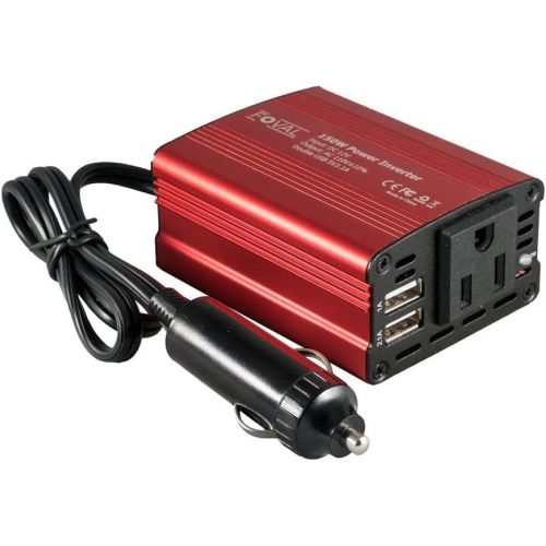  [아마존베스트]Foval 150W Car Power Inverter DC 12V to 110V AC Converter with 3.1A Dual USB Car Charger