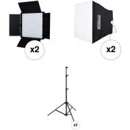 Fovitec 600XB Bi-Color LED Light Panel (Creator's 2-Light Kit)