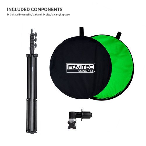  Fovitec 5 x 6.5' Double-Sided Pop-Up Background & Stand Kit (Chroma Blue/Chroma Green)