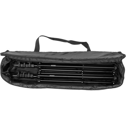  Fovitec - 1x Photography & Video Lighting Equipment Carrying Case - [30 x 8 x 6][Lightweight][Heavy Duty Durable Nylon][Dual Zippers]