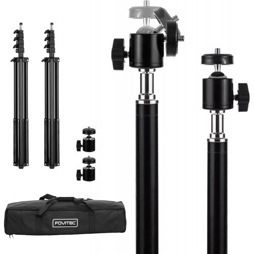  [아마존베스트]Fovitec 2 - 76 Tripod Stands for HTC VR/Vive Mount Base Stations - Includes Articulating Ball Heads and Carrying Bag