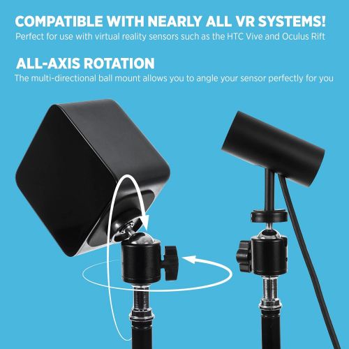  [아마존베스트]Fovitec 2 - 76 Tripod Stands for HTC VR/Vive Mount Base Stations - Includes Articulating Ball Heads and Carrying Bag