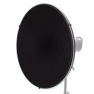 Fovitec 22 inches/56 Centimeters Alien Bees Mount Aluminum Beauty Dish with Honeycomb Grid and White Diffuser Sock for Bowens Mount Studio Strobe Flash Light