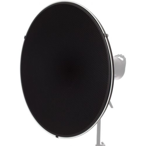  Fovitec 22 inches/56 Centimeters Alien Bees Mount Aluminum Beauty Dish with Honeycomb Grid and White Diffuser Sock for Bowens Mount Studio Strobe Flash Light