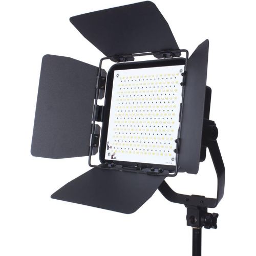  StudioPRO Photography Studio Premium 2 Spot Daylight LED Rectangle Panels with Barndoors Two Light Stand Kit for Interview, Portrait, Product