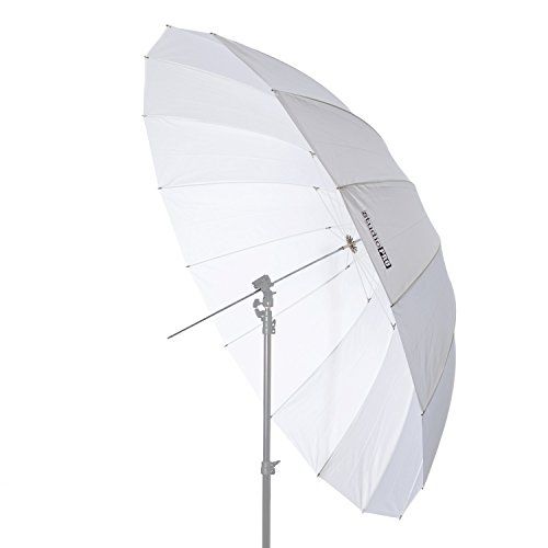 Fovitec StudioPRO Photo Studio Professional White Translucent Parabolic Umbrella with Diffuser - 6 feet