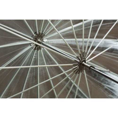  Fovitec StudioPRO Photo Studio Professional White Translucent Parabolic Umbrella with Diffuser - 6 feet