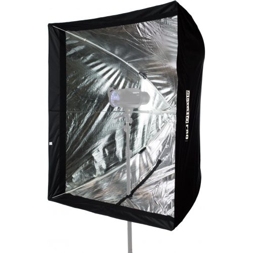  Fovitec StudioPRO Photo Studio Monolight Strobe Recessed Mega Extra Deep Umbrella Softbox for Speedlight - 50 Inches