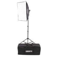 Fovitec StudioPRO Photography Photo Video Studio Continuous 5 Socket Head AC Power Light With 20x28 Softbox, 1100 Watt Output Lighting Kit