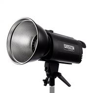 Fovitec - 1x Dimable Ray Light LED - [Silver Reflector Included][Bowens Adapter][Daylight 5600K Color Range][High CRI > 95][Internal Cooling Fan & Heatsink]