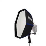 Fovitec - 1x 24 Photography Travel Hexagon Softbox w/Grid - [Easy Set-up][Durable Nylon][Lightweight][Hand Grip][Carry Bag Included]