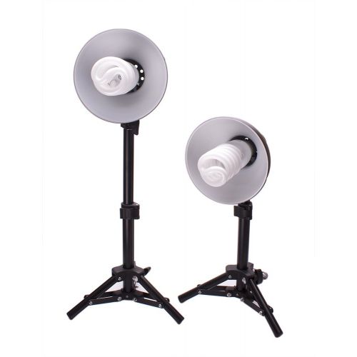  Fovitec StudioPRO 24 Photo Studio Portable Table Top Product Photography Lighting Tent Lightbox Kit - Includes 4 x Backdrops, 2 x Light Stands, 2 x 30W Daylight Fluorescent Bulbs