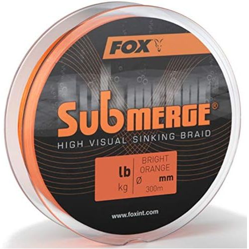  [아마존베스트]Fox Submerge High Visual Sinking Braid Orange 300 m Carp Line for Carp Fishing Braid