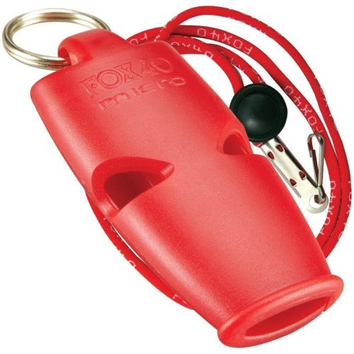  Fox 40 Micro Safety Whistle with Breakaway Lanyard Red