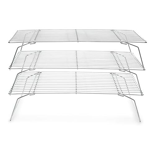  Fox Run 4698 Stackable Cooling Rack Set, Chrome, 3-Piece