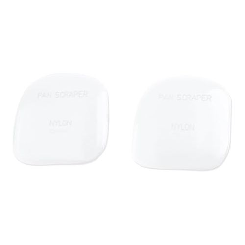  Fox Run Nylon Pot/Pan Scraper, Set of 2, White