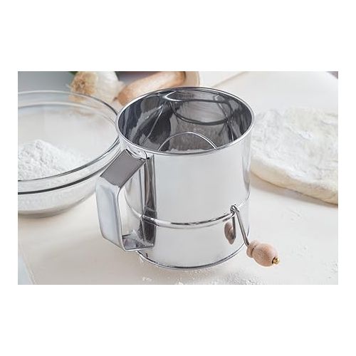  Fox Run Flour Sifter, Stainless Steel, 3-Cup