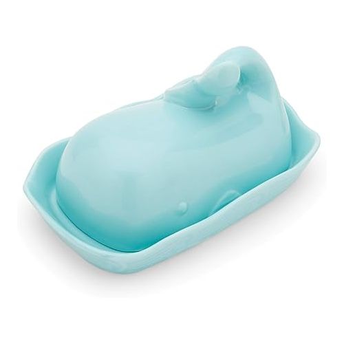  Fox Run Whale Ceramic Butter Dish with Lid, 7