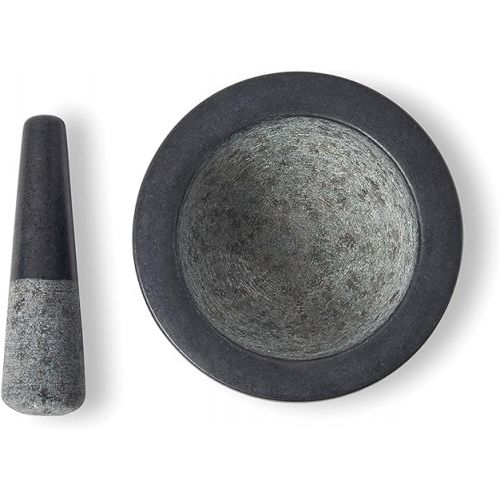  Fox Run Mortar and Pestle, Granite, Black