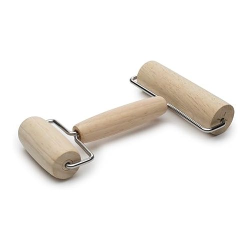  Fox Run Double Ended Pastry and Pizza Roller, Wood 1.25 x 4.5 x 7 inches