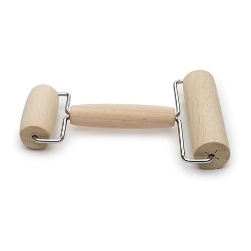  Fox Run Double Ended Pastry and Pizza Roller, Wood 1.25 x 4.5 x 7 inches