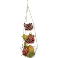Fox Run Gold 3-Tier Kitchen Hanging Fruit Basket, 32-Inches