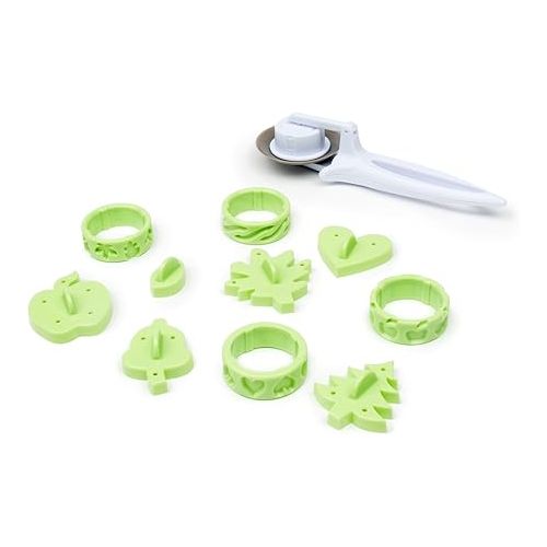  Fox Run Pie Top Cutters and Decorating Kit, 11-Piece Set, Green
