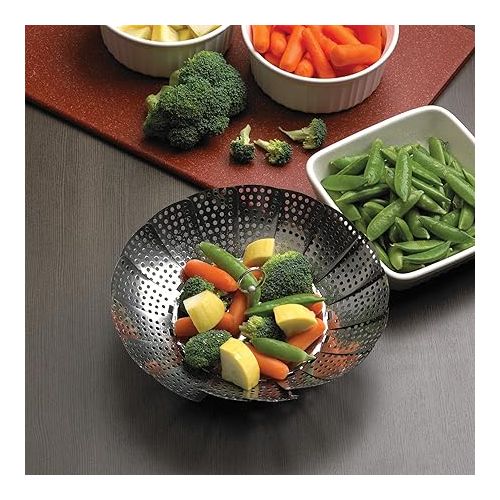  Fox Run Adjustable Steamer Basket, 9-Inch, Stainless Steel