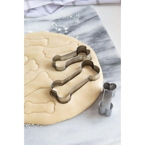  Fox Run Dog Bone Cookie Cutter Set, Stainless Steel, 3-Piece