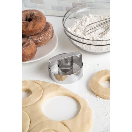  Fox Run Donut Cutter, Tin-Plated Steel, 3-Inch