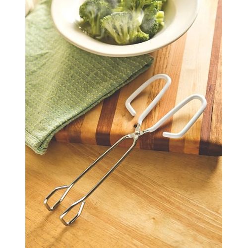  Fox Run Tongs with Straight Ends, 1.25 x 3.75 x 10 inches, Metallic