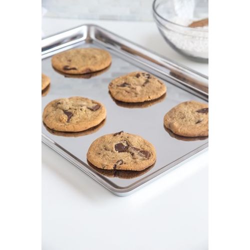  Fox Run Stainless Steel Jelly Roll Pan & Cookie Baking Sheet, 16.25 x 11.25 x 0.75 inches