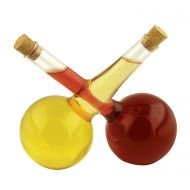 Fox Run Brands Criss-Cross Oil and Vinegar Bottle Glass