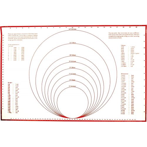  Fox Run 4724 Pastry/Baking Mat with Measurements, Silicone: Measuring Tools: Kitchen & Dining
