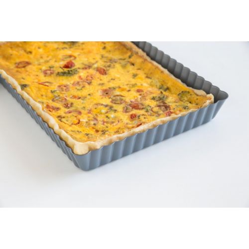  Fox Run 44505 Rectangular Loose Bottom Tart/Quiche Pan, Preferred Non-Stick, 11-Inch: Kitchen & Dining